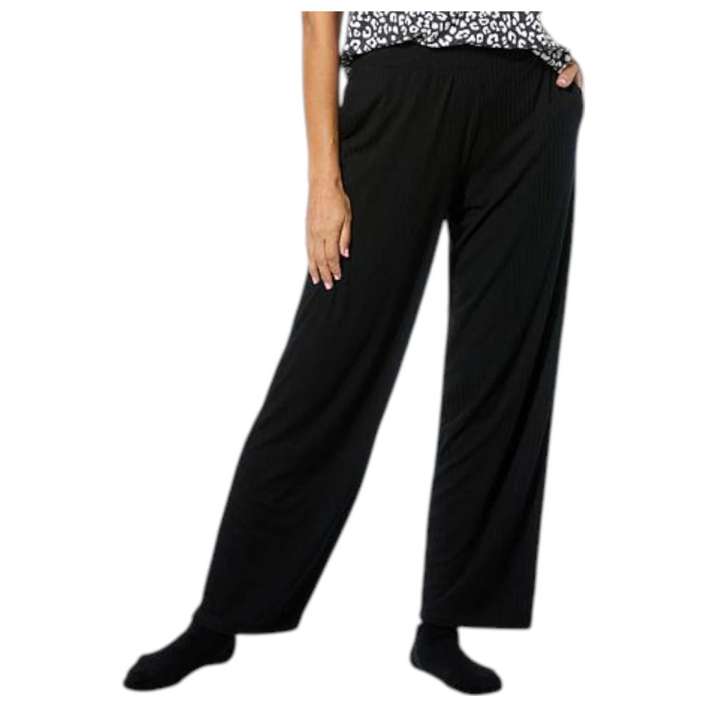 Comfort Code Women's Ribbed Knit Pull-On Lounge Pant Black - Regular